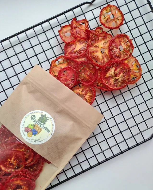 Томатные чипсы с морской солью и прованскими травами, 25 гр.